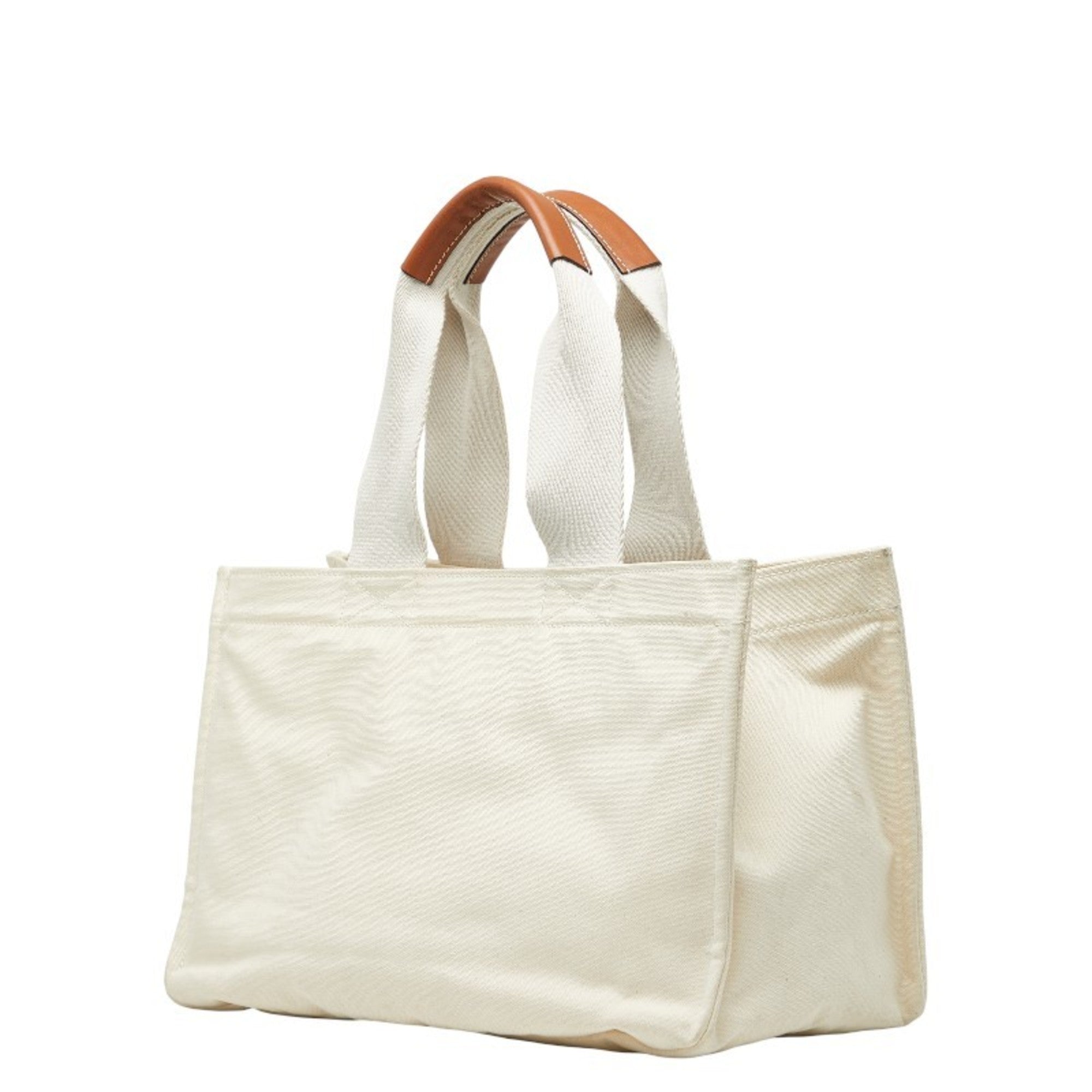 Loewe Blue Ivory White Canvas Tote Bag (Pre-Owned)