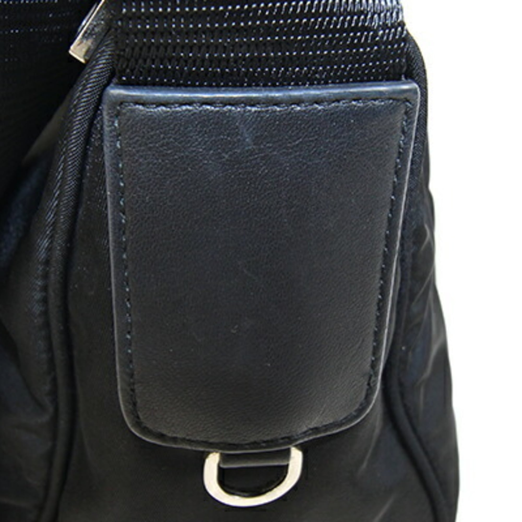 Prada Black Nylon Leather Shoulder Bag (Pre-Owned)
