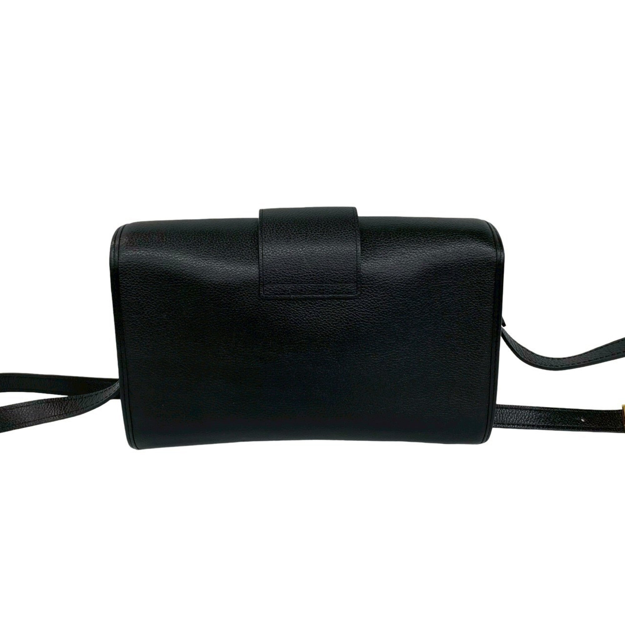 Yves Saint Laurent Black Leather Pochette Shoulder Bag (Pre-Owned)