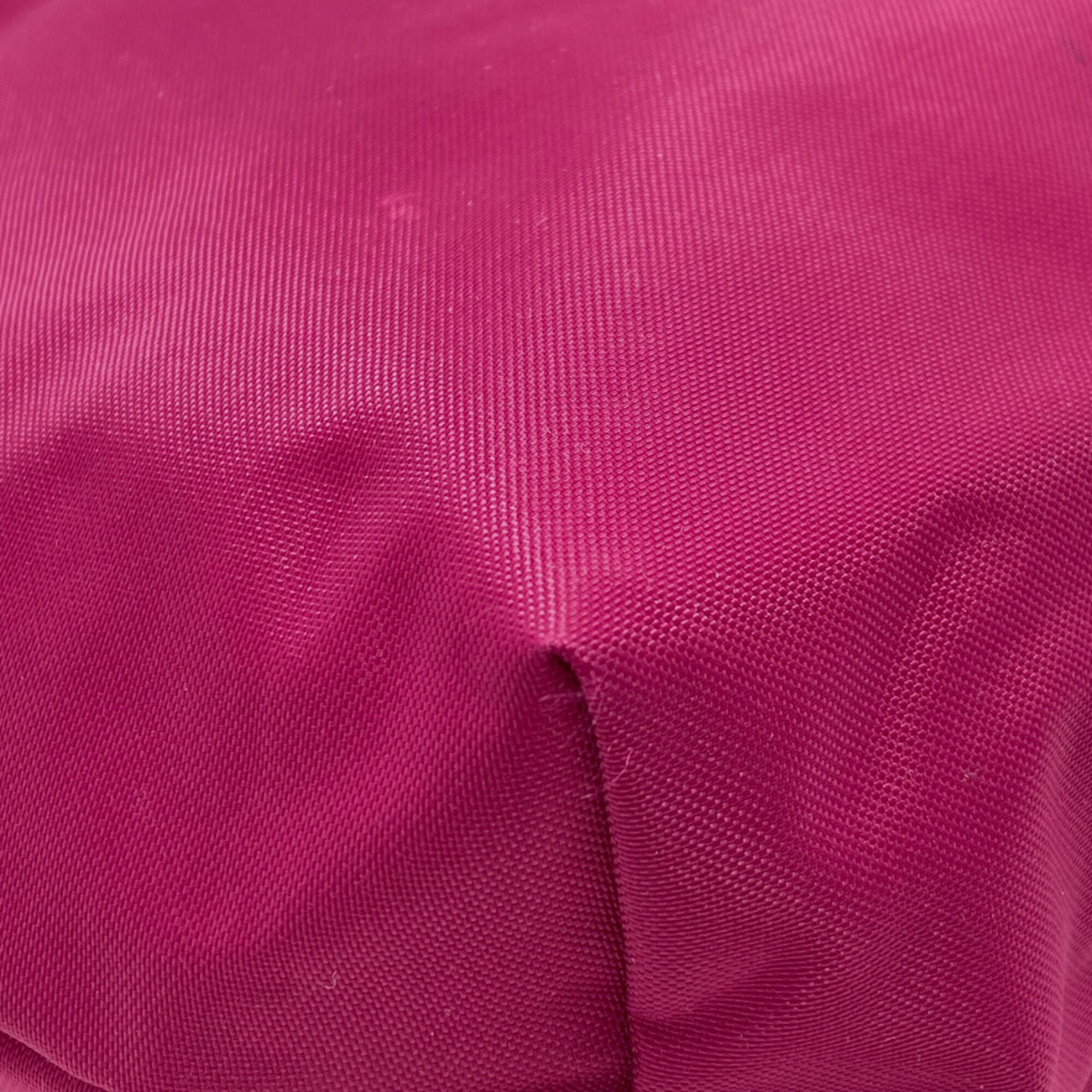 Longchamp Red Color Nylon Handbag (Pre-Owned)