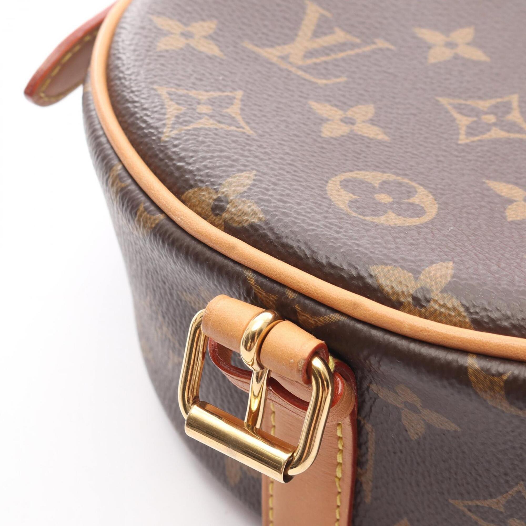Louis Vuitton Brown Monogram Coated Canvas Leather Handbag Shoulder Bag (Pre-Owned)