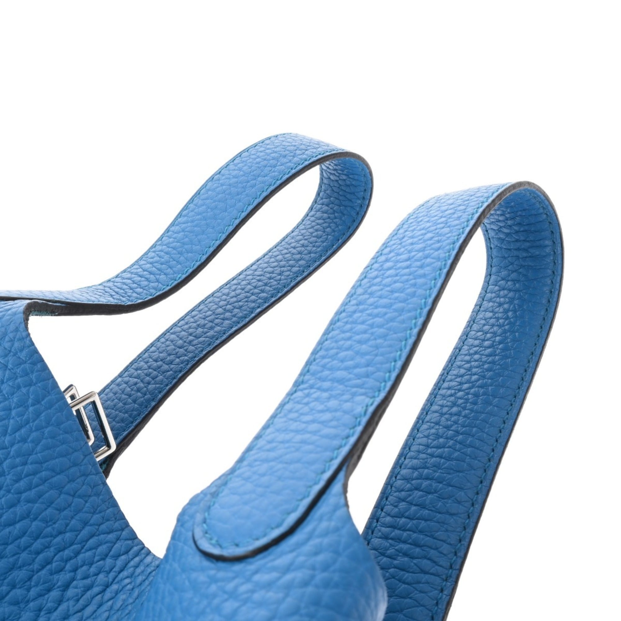 Hermes Blue Taurillon Clemence Leather Handbag (Pre-Owned)