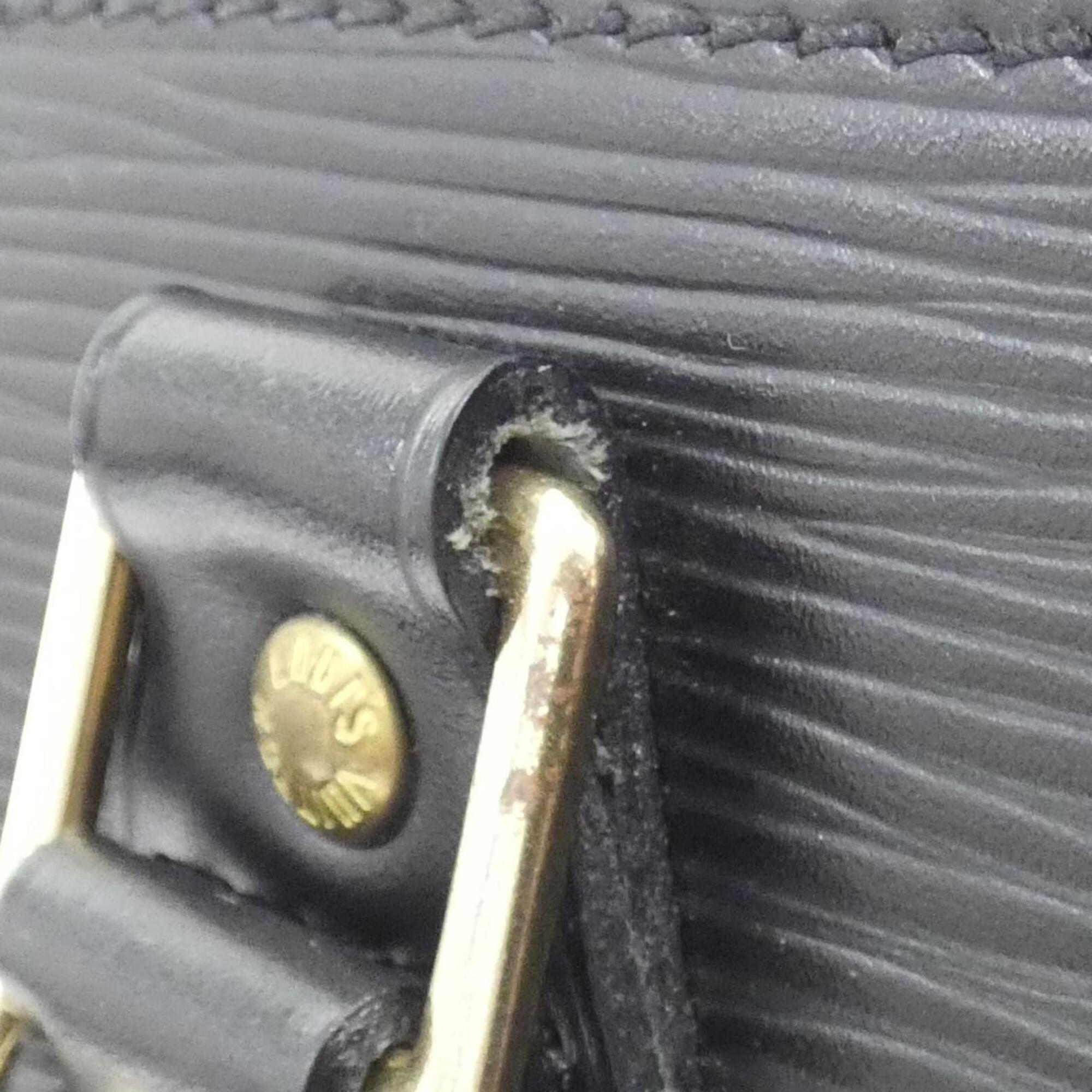 Louis Vuitton Black Leather Handbag (Pre-Owned)