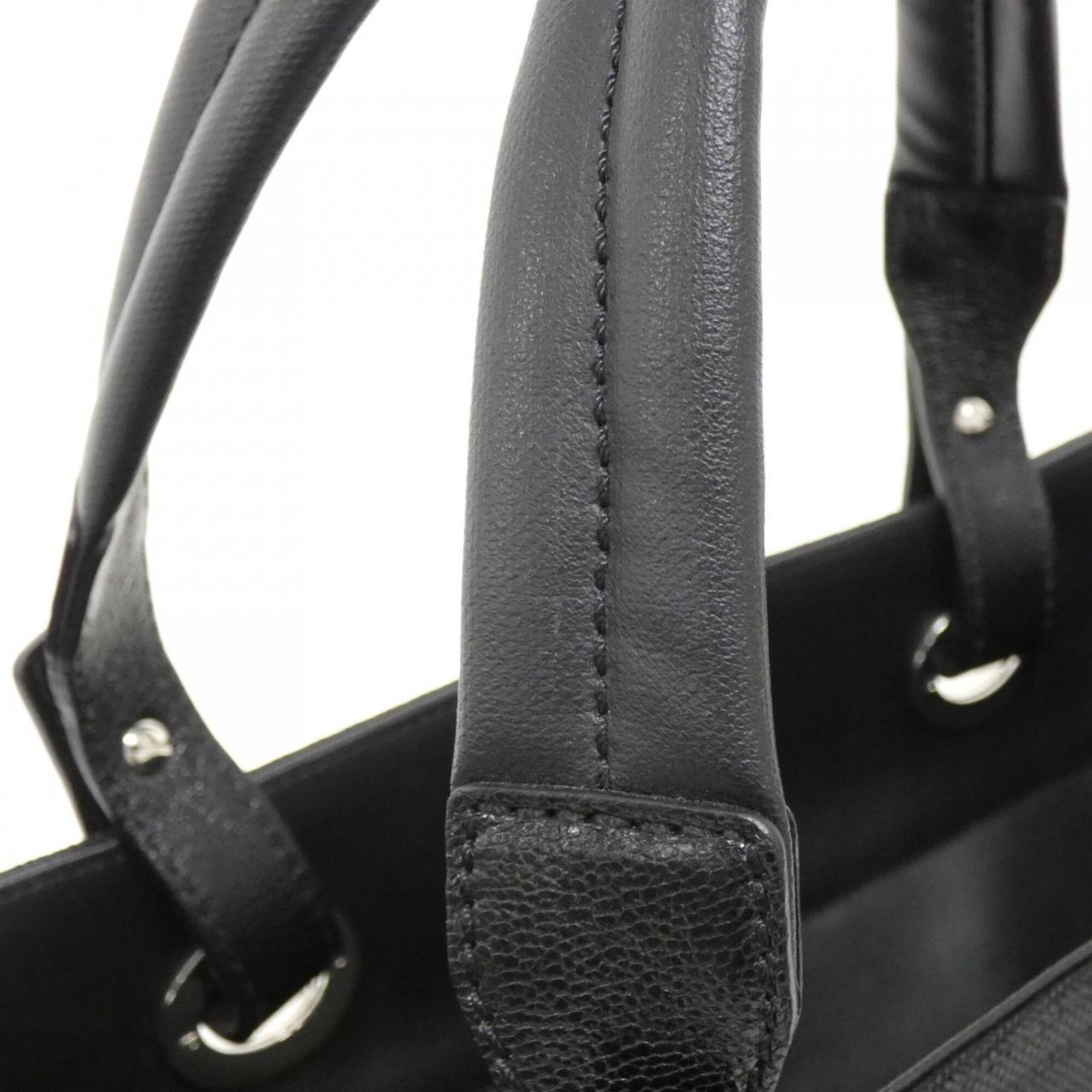 Chanel Black Canvas Handbag (Pre-Owned)