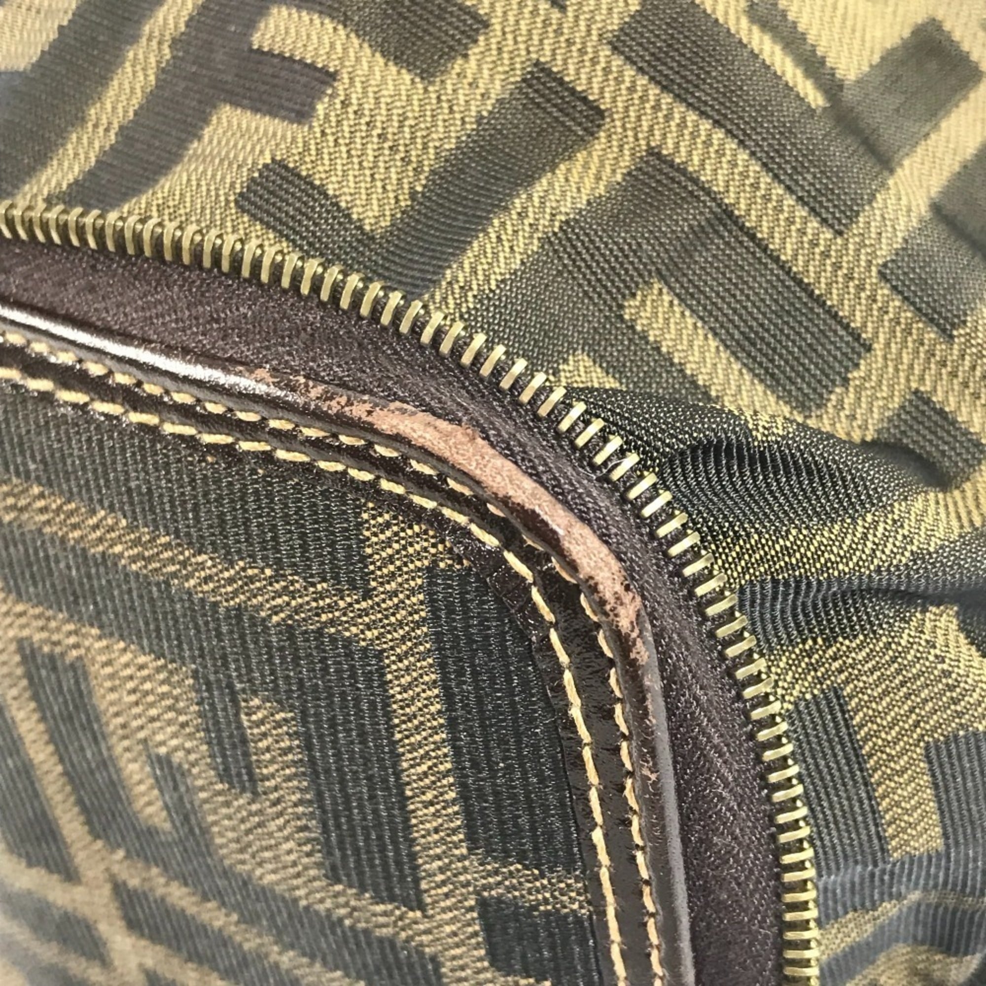 Fendi Zucca Brown Canvas Eco-Bag Handbag Tote Bag (Pre-Owned)
