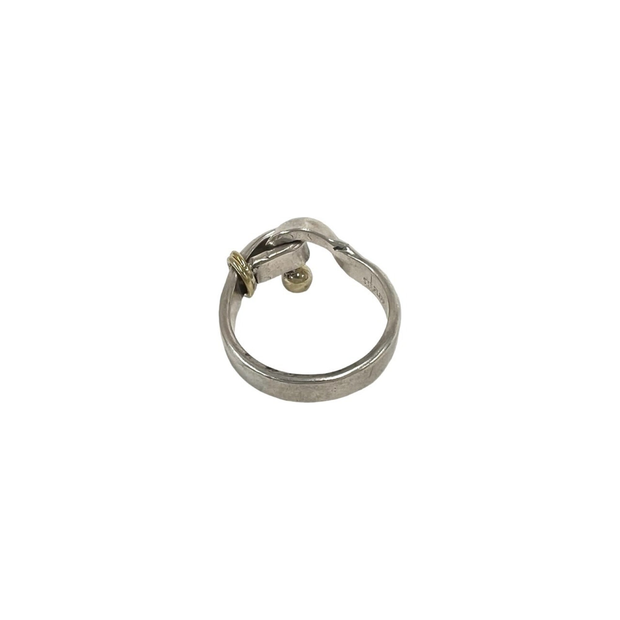 Tiffany Gold Silver Yellow Gold (18K) Silver 925 Band Ring (Pre-Owned)