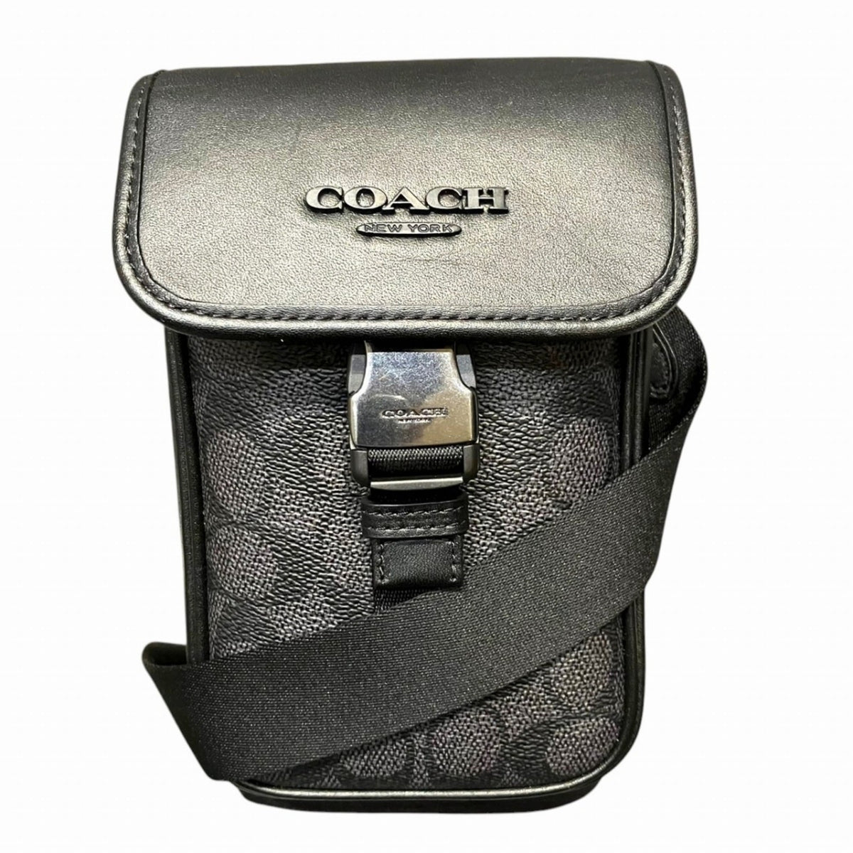 Coach Black Pvc Leather Shoulder Bag (Pre-Owned)
