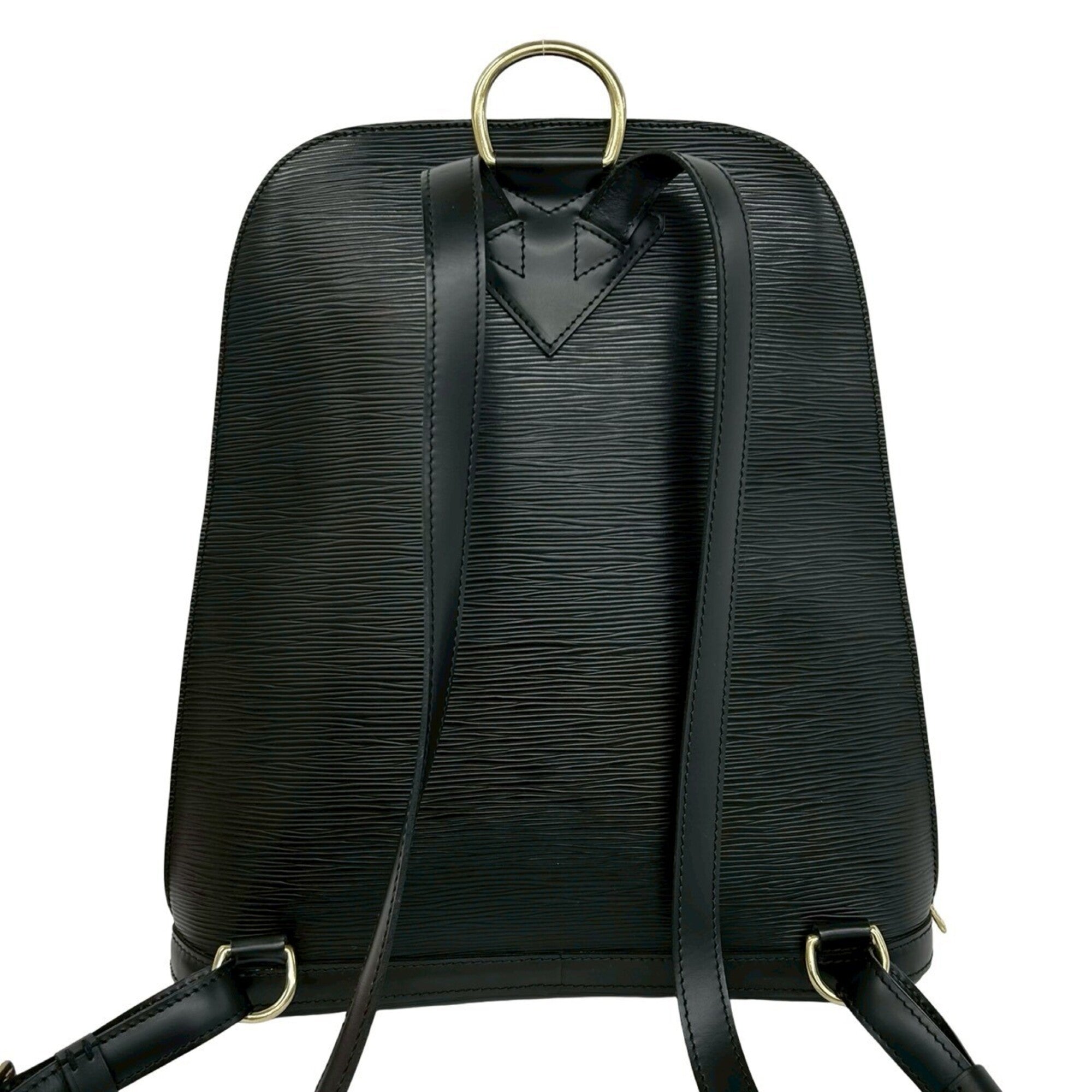 Louis Vuitton Black Leather Backpack (Pre-Owned)
