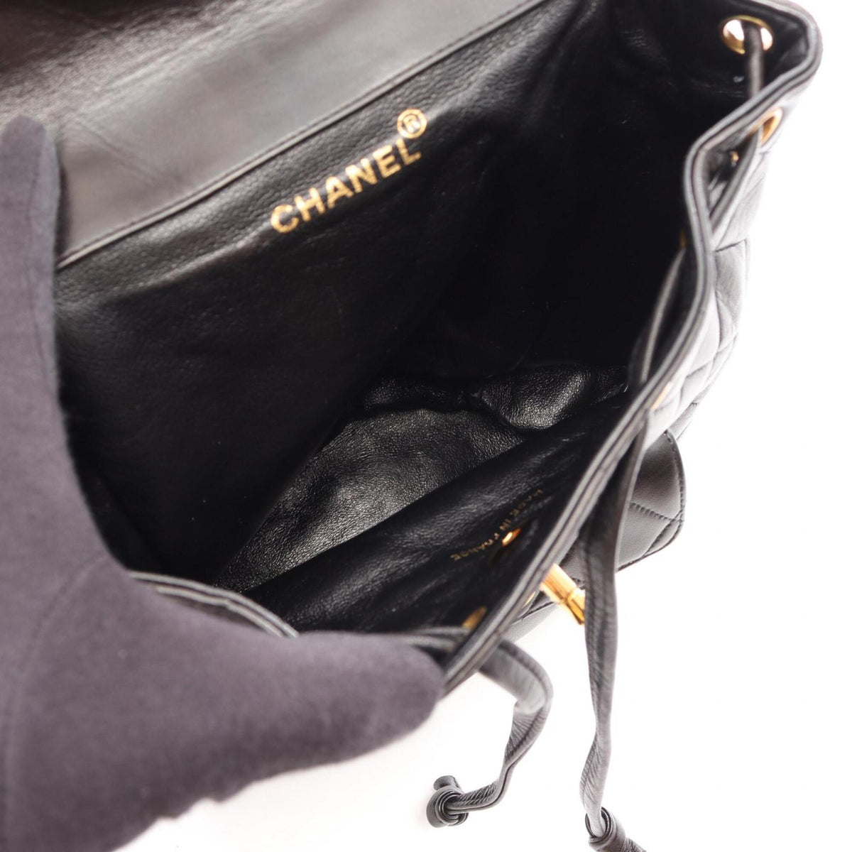 Chanel Black Leather Backpack (Pre-Owned)