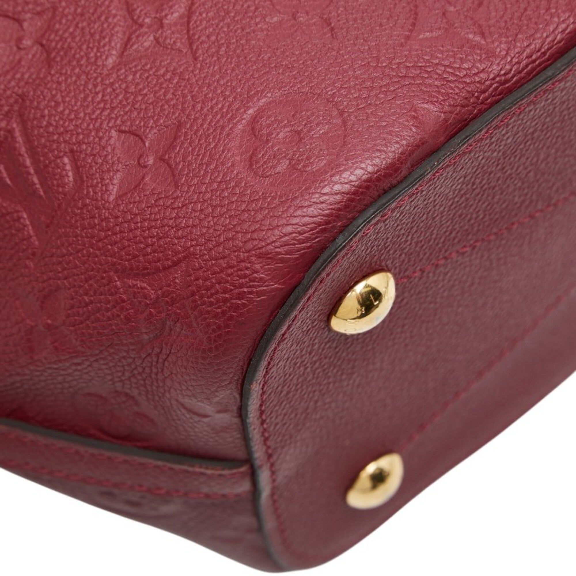 Louis Vuitton Raisin Red Color Wine Leather Handbag (Pre-Owned)