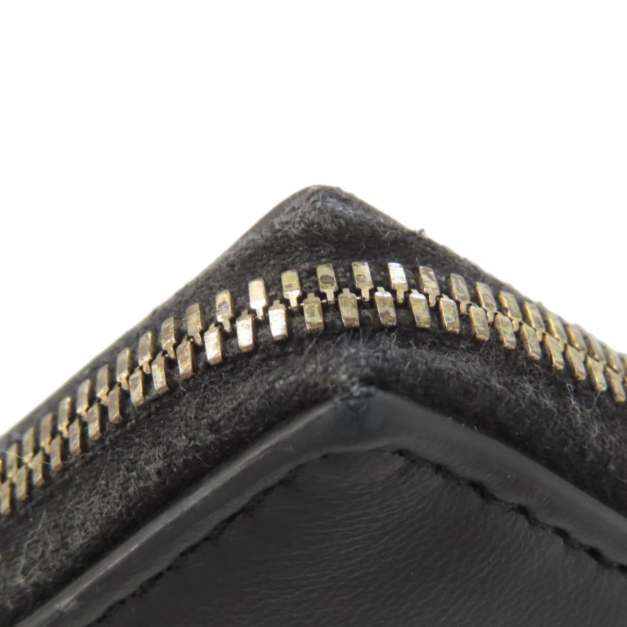 Bottega Veneta Black Leather Long Wallet (Bi-Fold) (Pre-Owned)