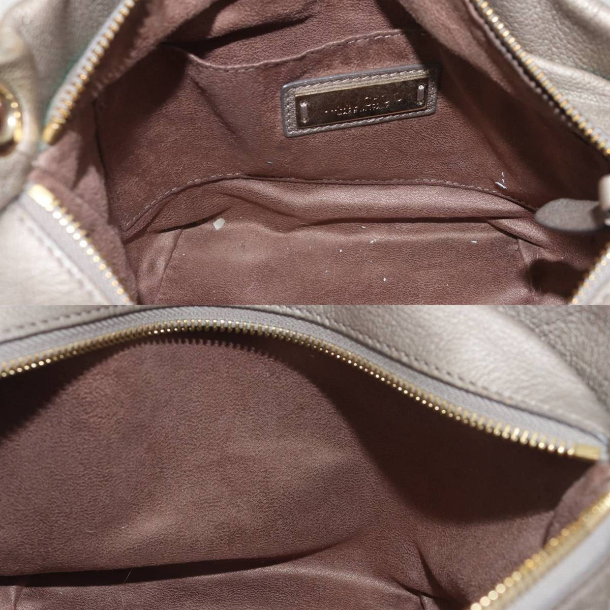 Jimmy Choo Gray Leather Handbag (Pre-Owned)
