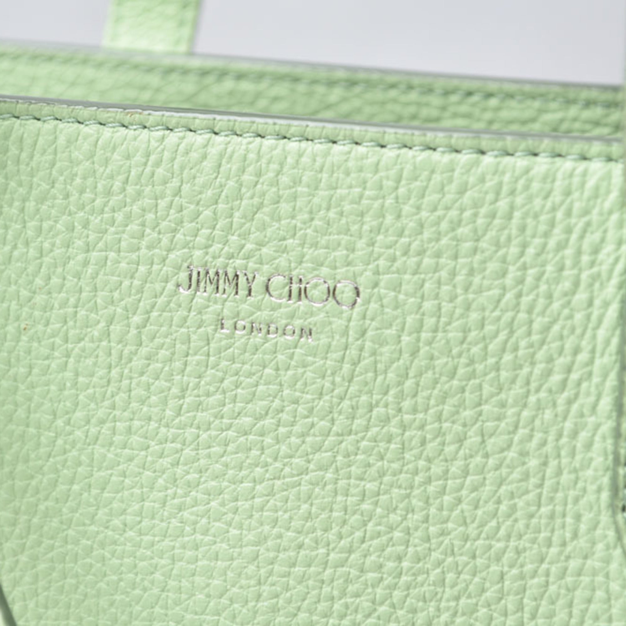 Jimmy Choo Green Leather Handbag Shoulder Bag (Pre-Owned)