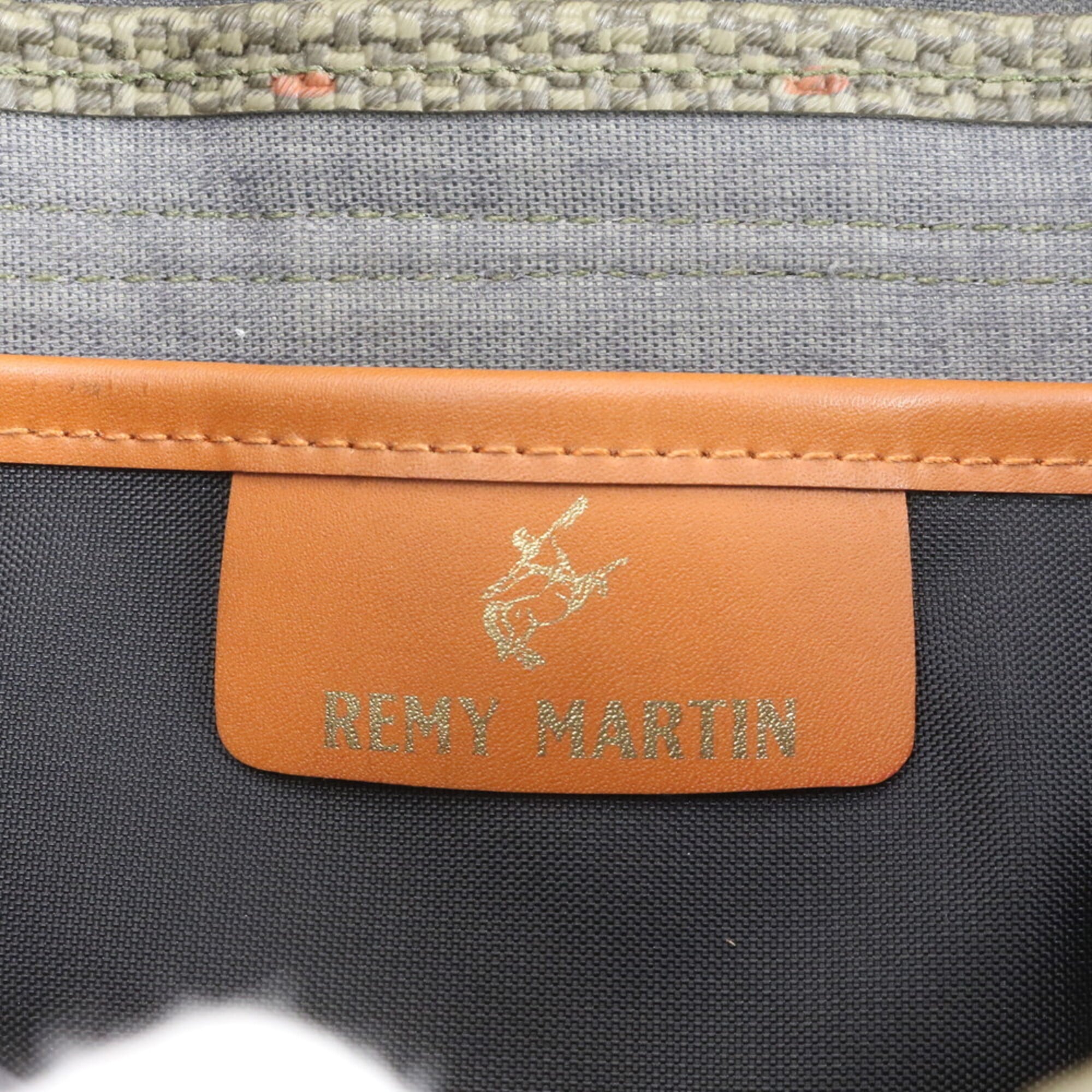Saint Laurent Brown Green Khaki Leather Coated Canvas Clutch Bag Pouch (Pre-Owned)
