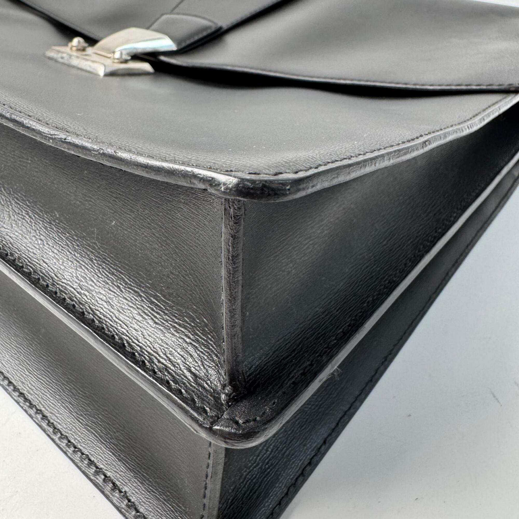 Cartier Black Leather Briefcase (Pre-Owned)