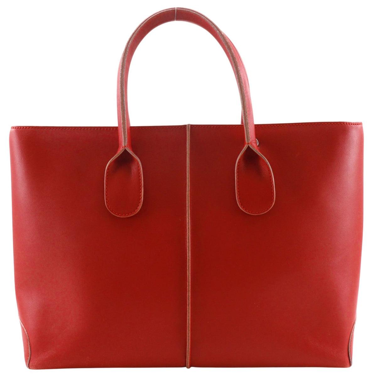 Tod's Red Color Leather Handbag (Pre-Owned)