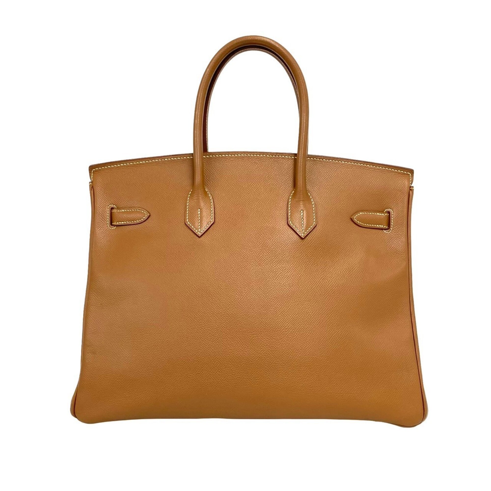 Hermes Brown Courchevel Leather Handbag Tote Bag (Pre-Owned)