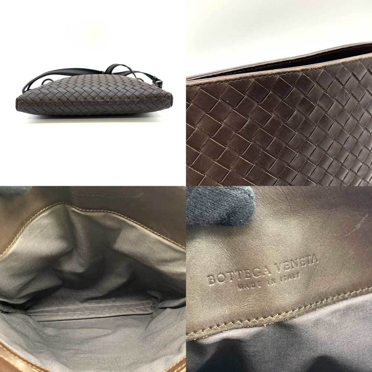 Bottega Veneta Brown Intrecciato Shoulder Bag (Pre-Owned)