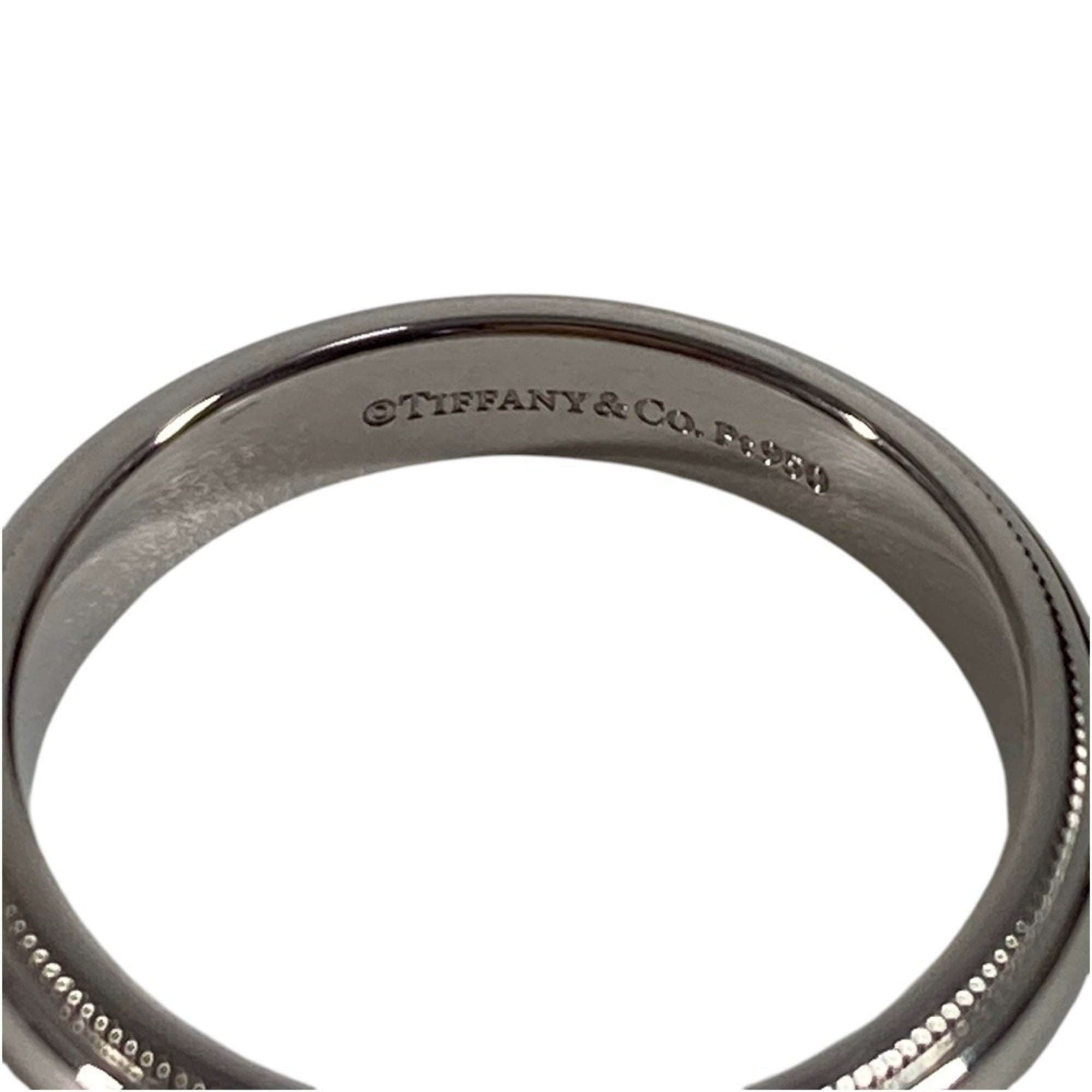 Tiffany Platinum Platinum 950 Band Ring (Pre-Owned)
