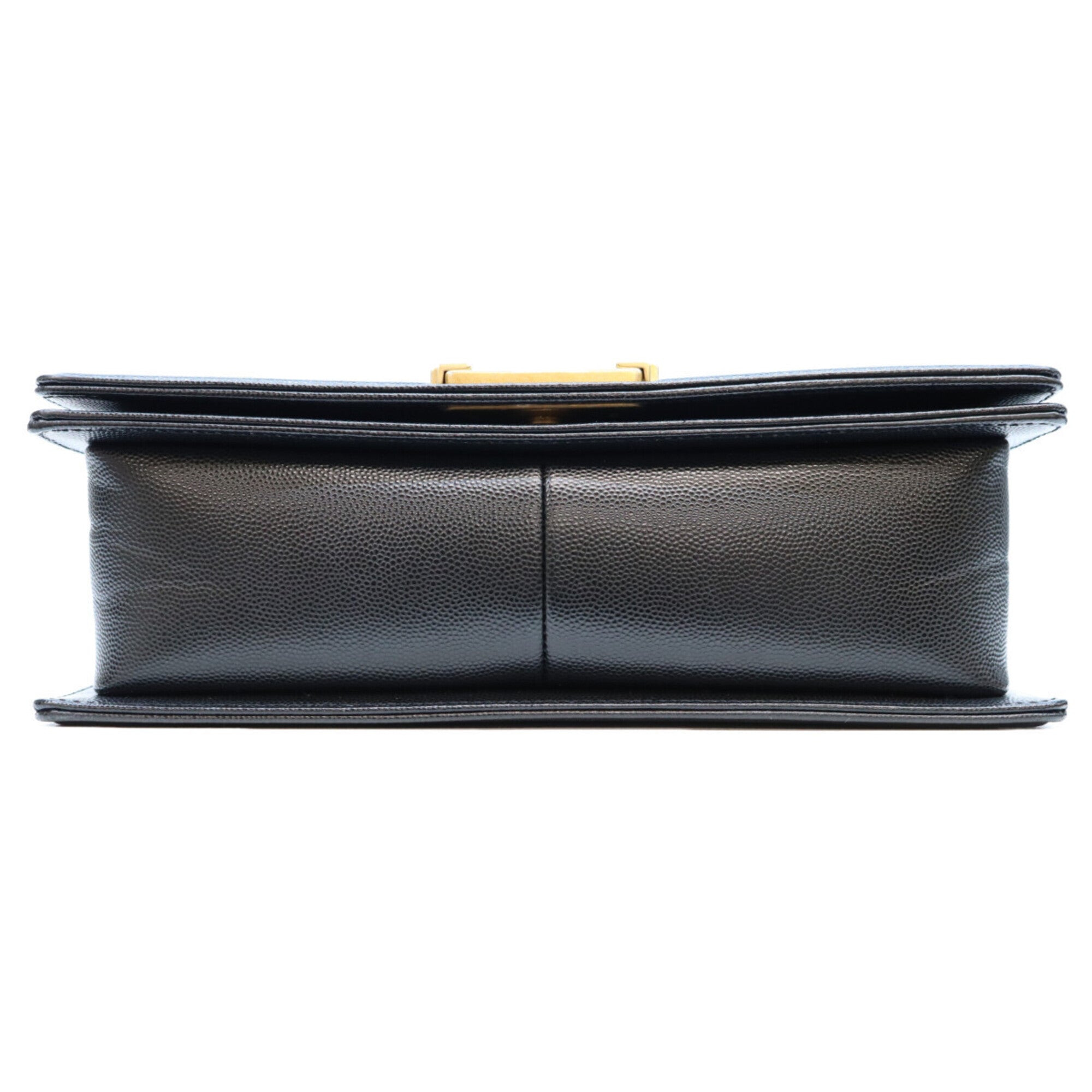 Chanel Black Grained Calfskin Shoulder Bag (Pre-Owned)