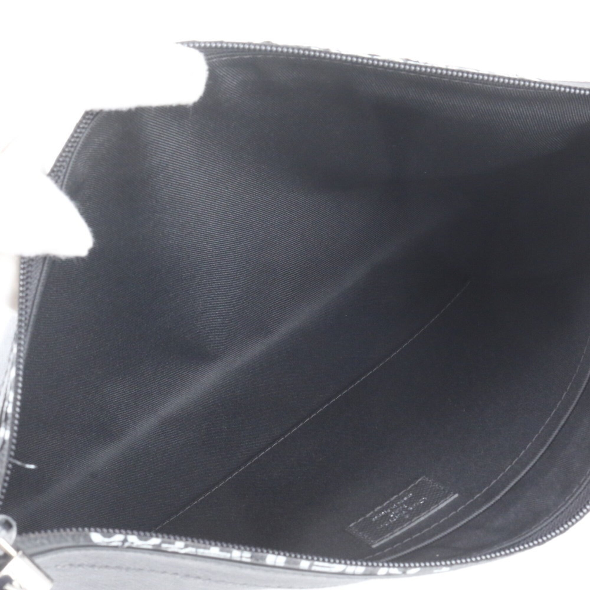 Louis Vuitton Ardoise Black Galle Leather Pochette (Pre-Owned)