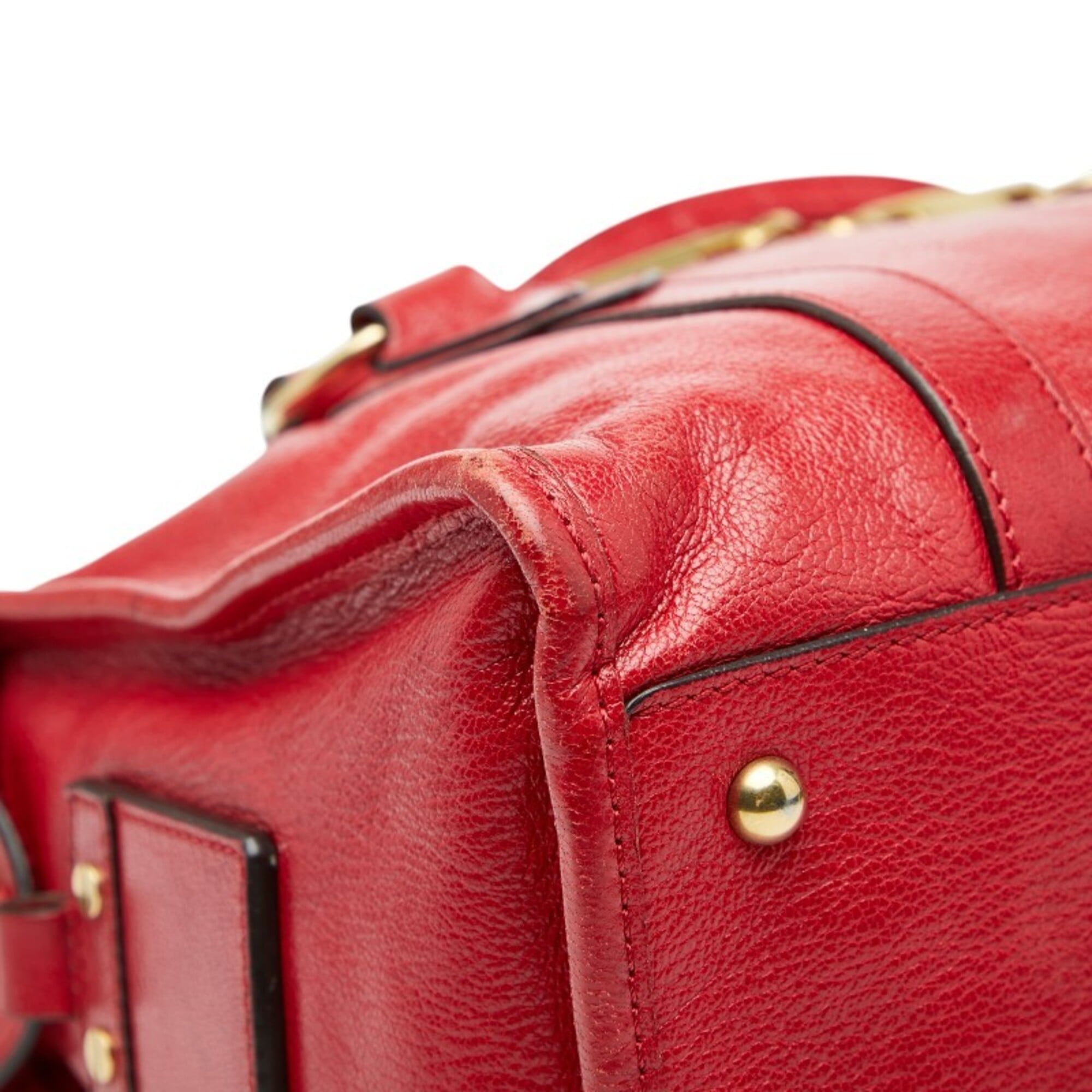 Marc Jacobs Red Color Leather Handbag Shoulder Bag (Pre-Owned)