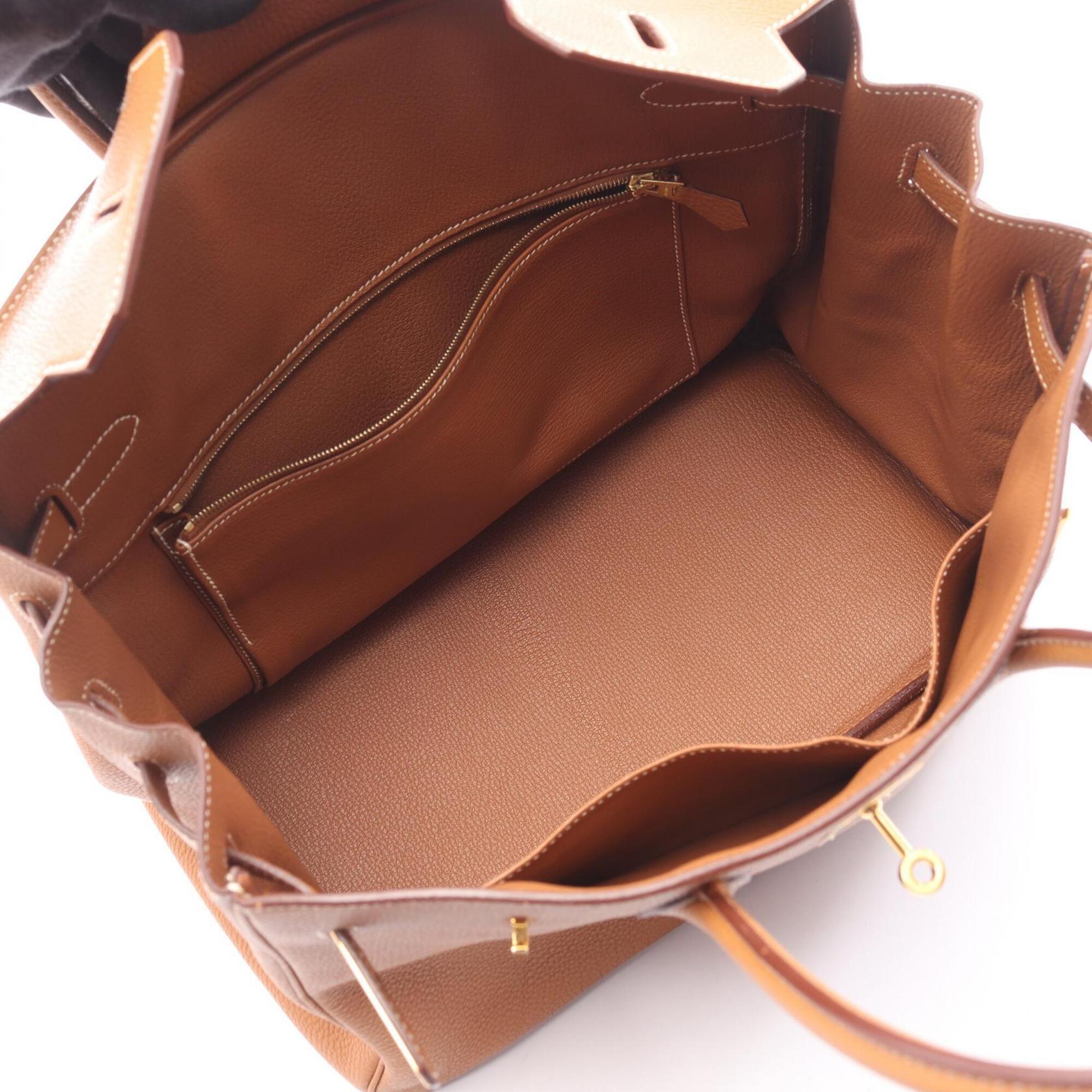 Hermes Brown Togo Leather Handbag (Pre-Owned)