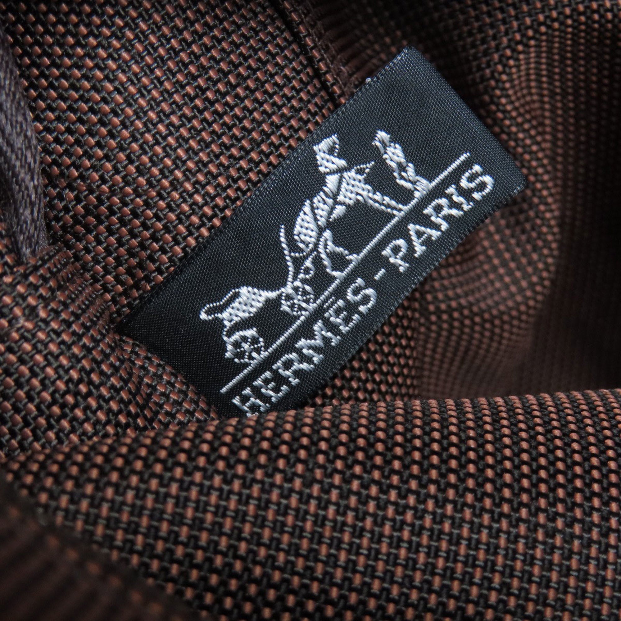 Hermes Brown Canvas Tote Bag (Pre-Owned)