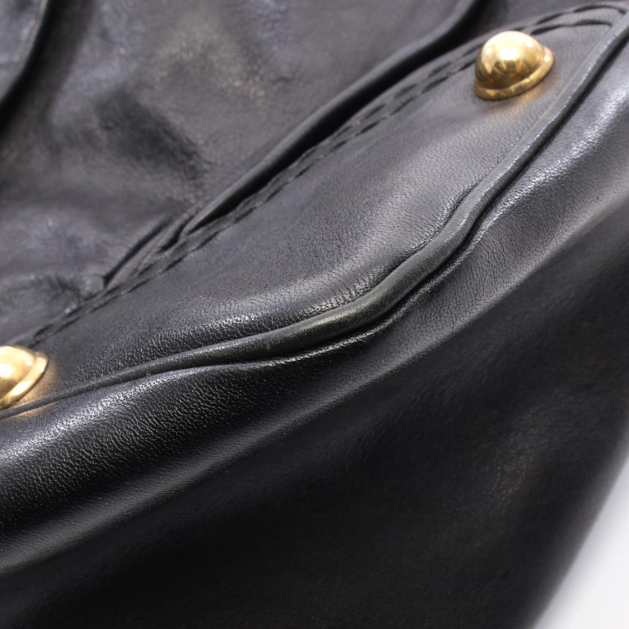 Gucci Black Leather Handbag Shoulder Bag (Pre-Owned)