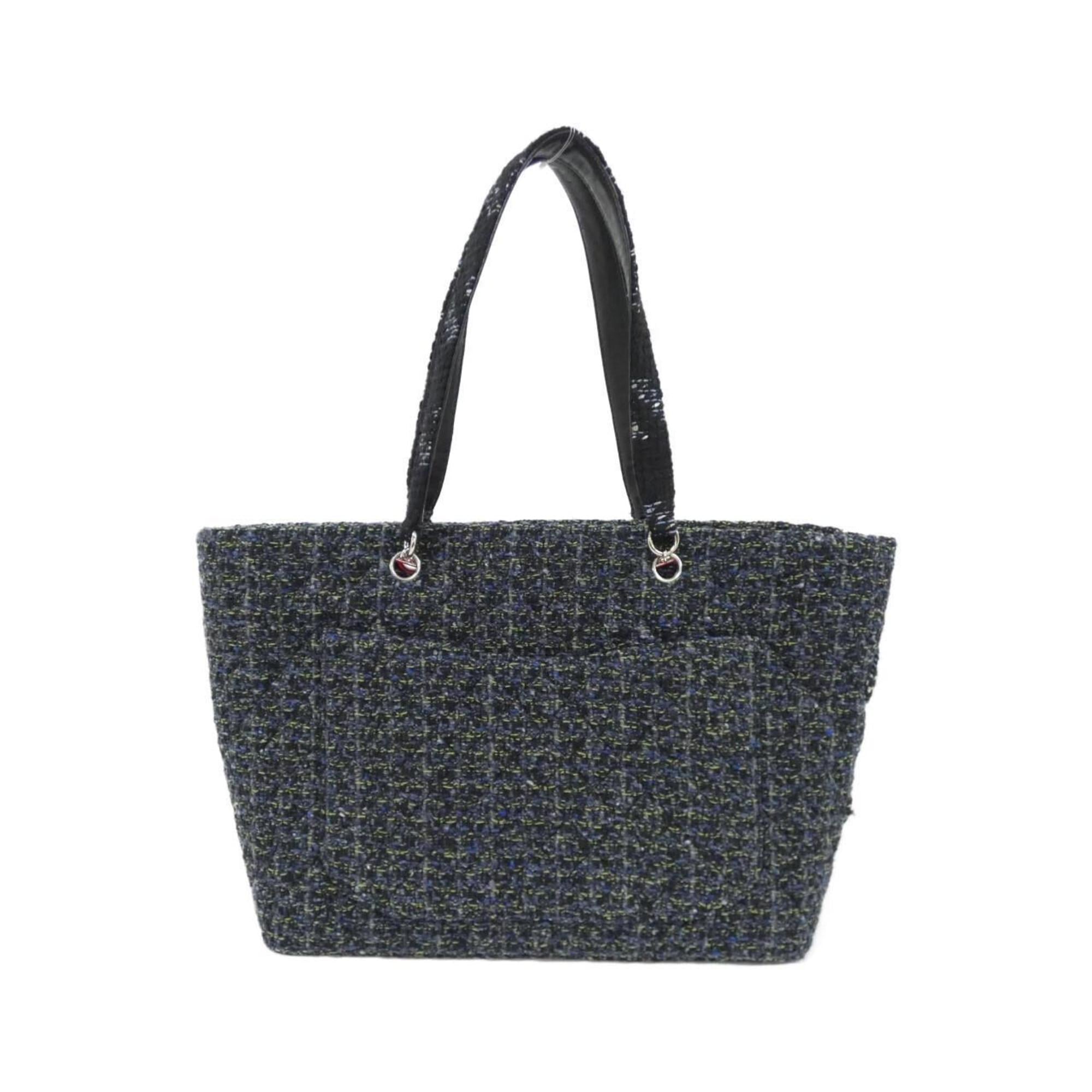 Chanel Navy Tweed Shoulder Bag (Pre-Owned)