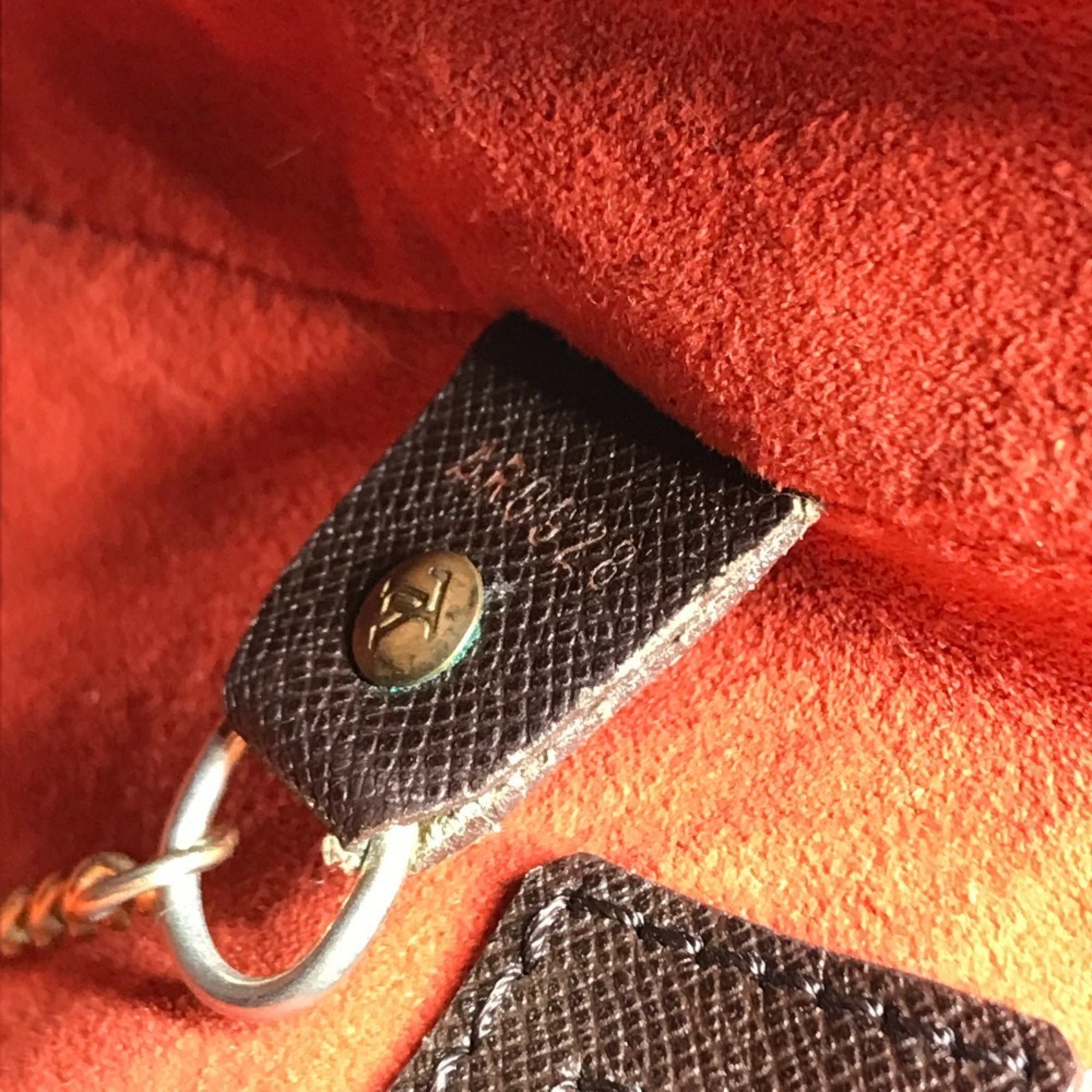 Louis Vuitton Brown Damier Canvas Ebene Galle Damier Graphite Pouch Shoulder Bag Tote Bag (Pre-Owned)