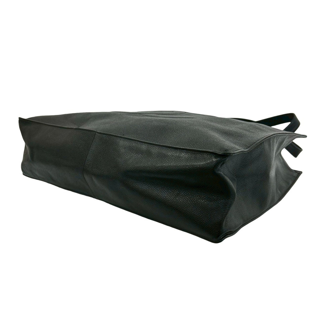 Chanel Black Grained Calfskin Shoulder Bag Tote Bag (Pre-Owned)