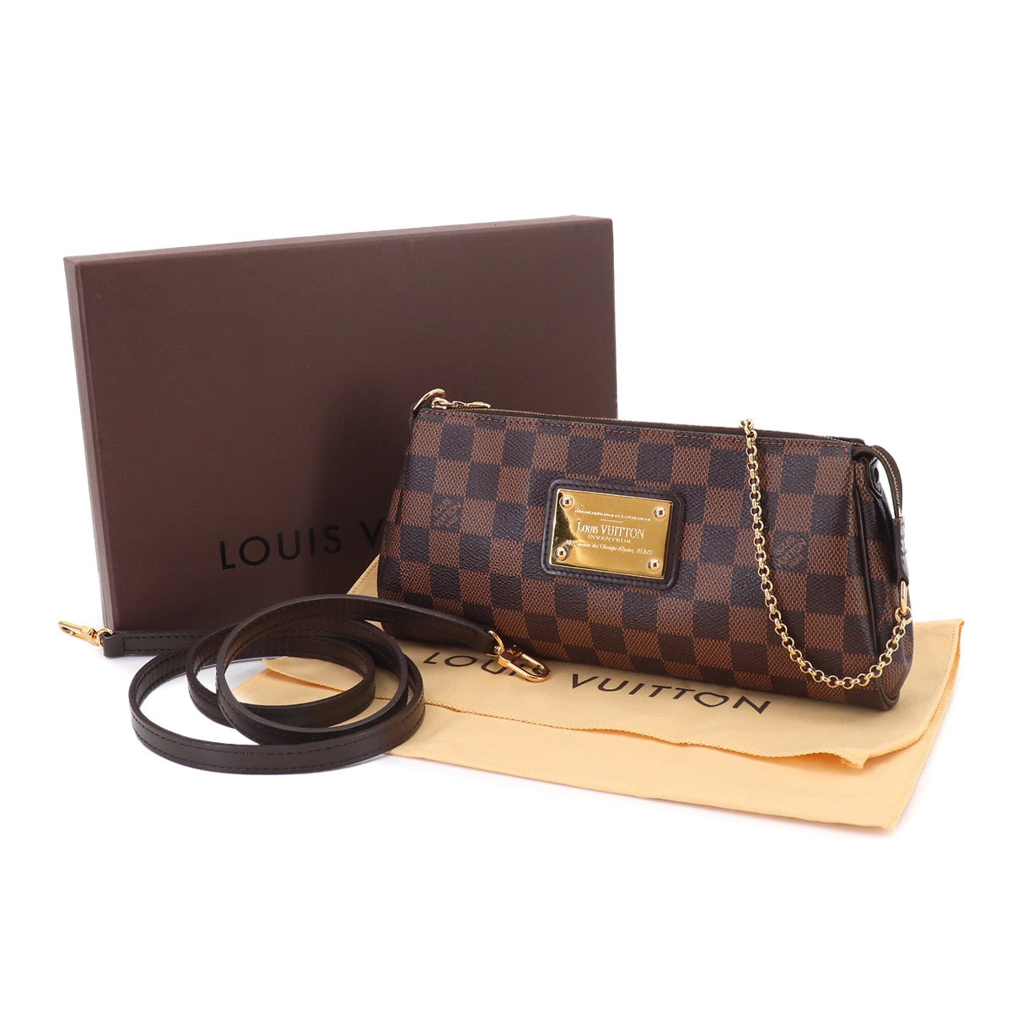 Louis Vuitton Ebene Damier Canvas Handbag Shoulder Bag (Pre-Owned)
