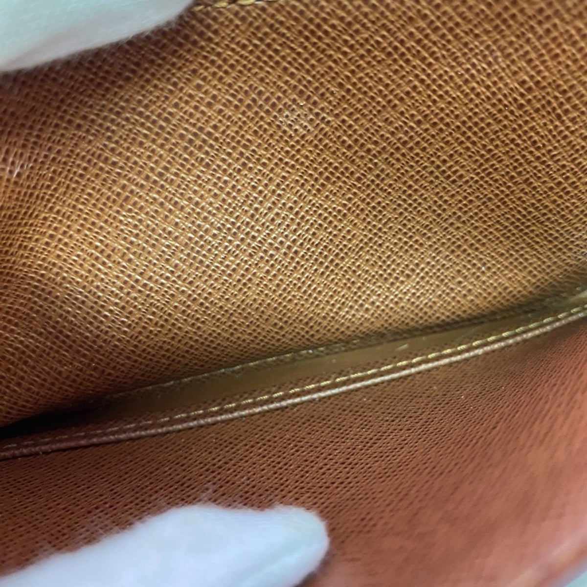 Louis Vuitton Brown Leather Wallet (Tri-Fold) (Pre-Owned)