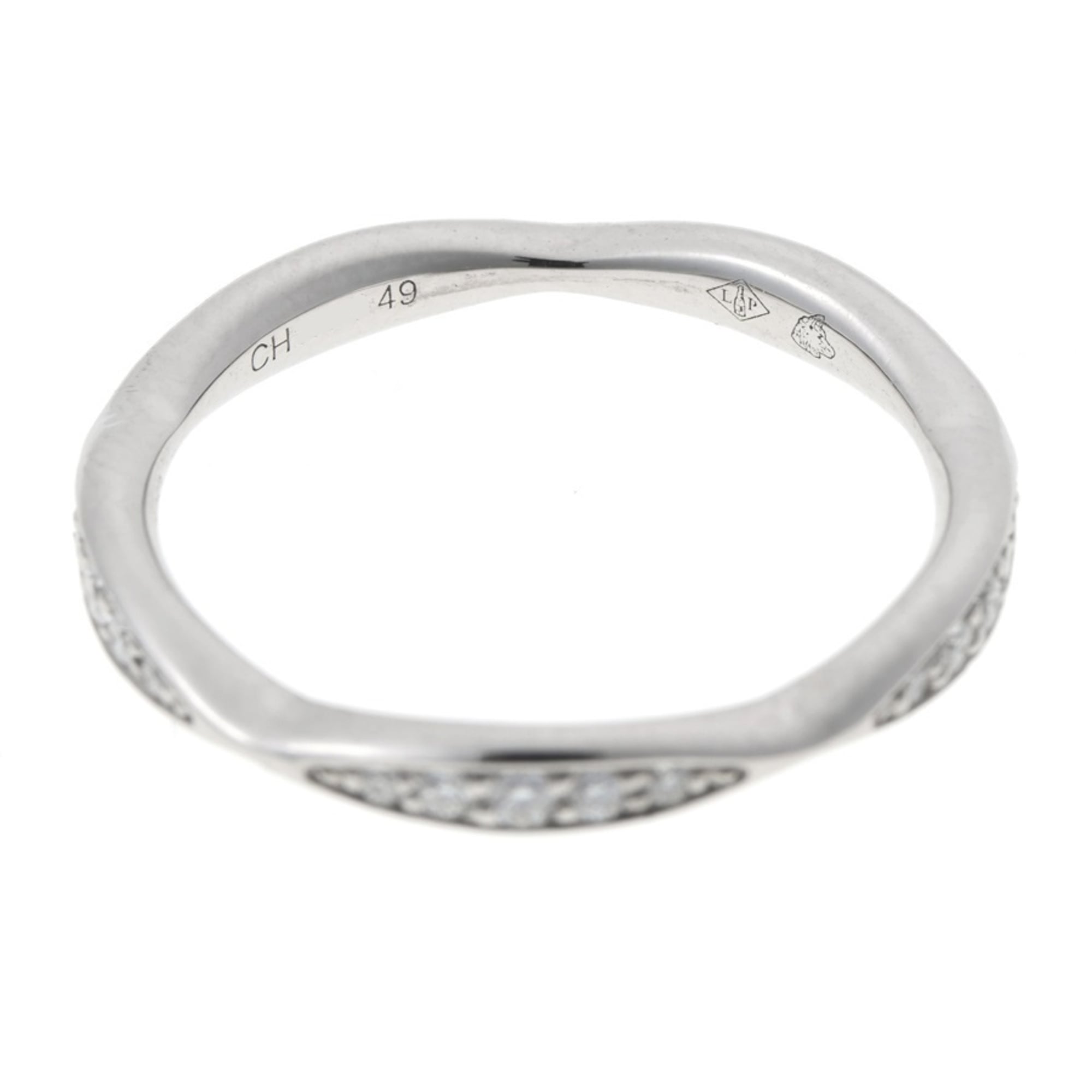 Chanel Platinum Platinum 950 Band Ring (Pre-Owned)