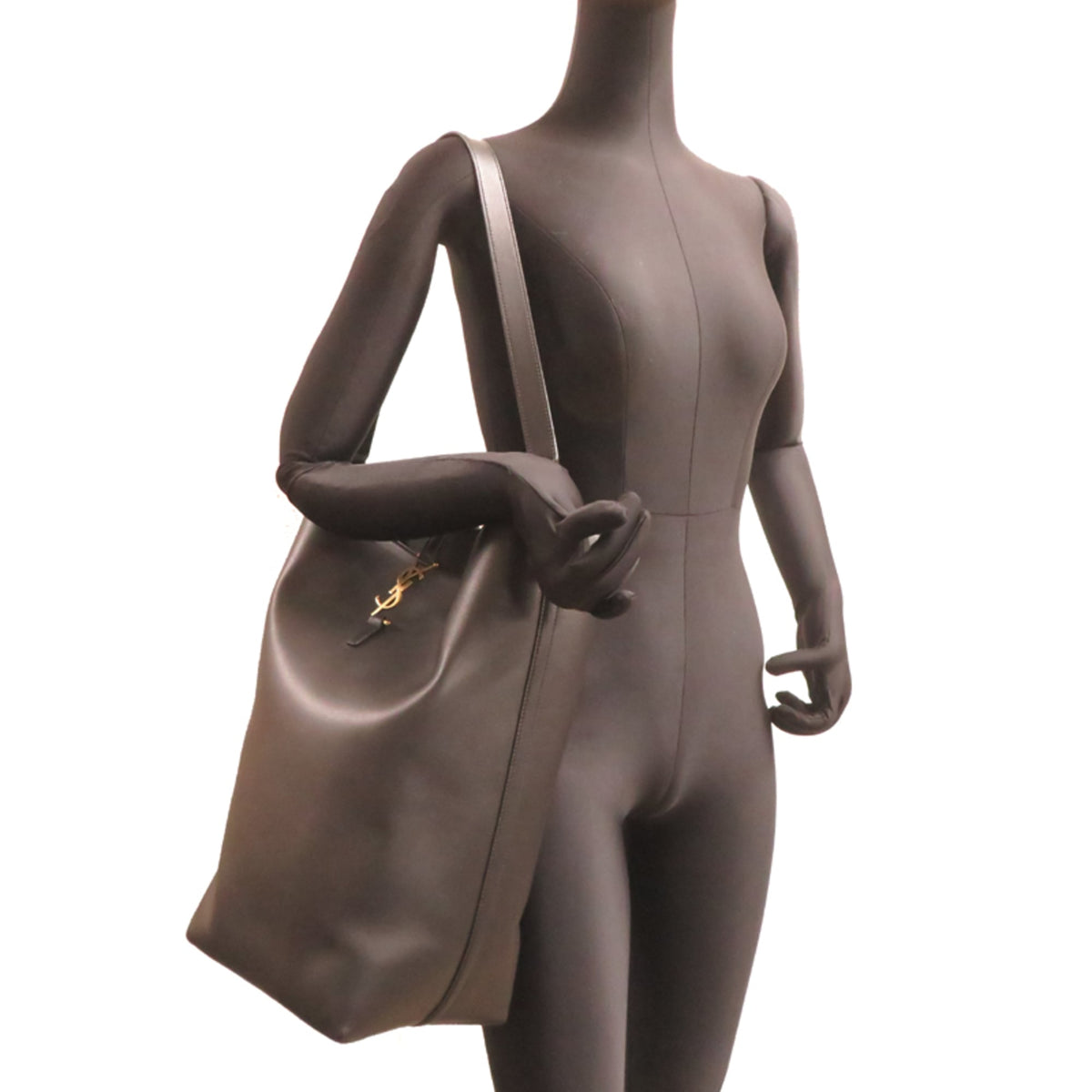 Saint Laurent Black Leather Shoulder Bag (Pre-Owned)