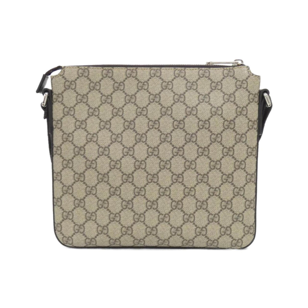 Gucci Beige Brown Gg Supreme Canvas Shoulder Bag (Pre-Owned)