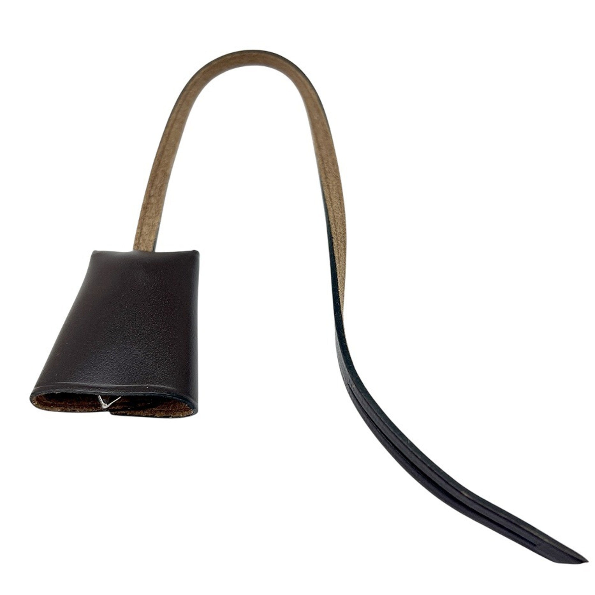 Hermes Brown Canvas Leather Pouch Tote Bag (Pre-Owned)