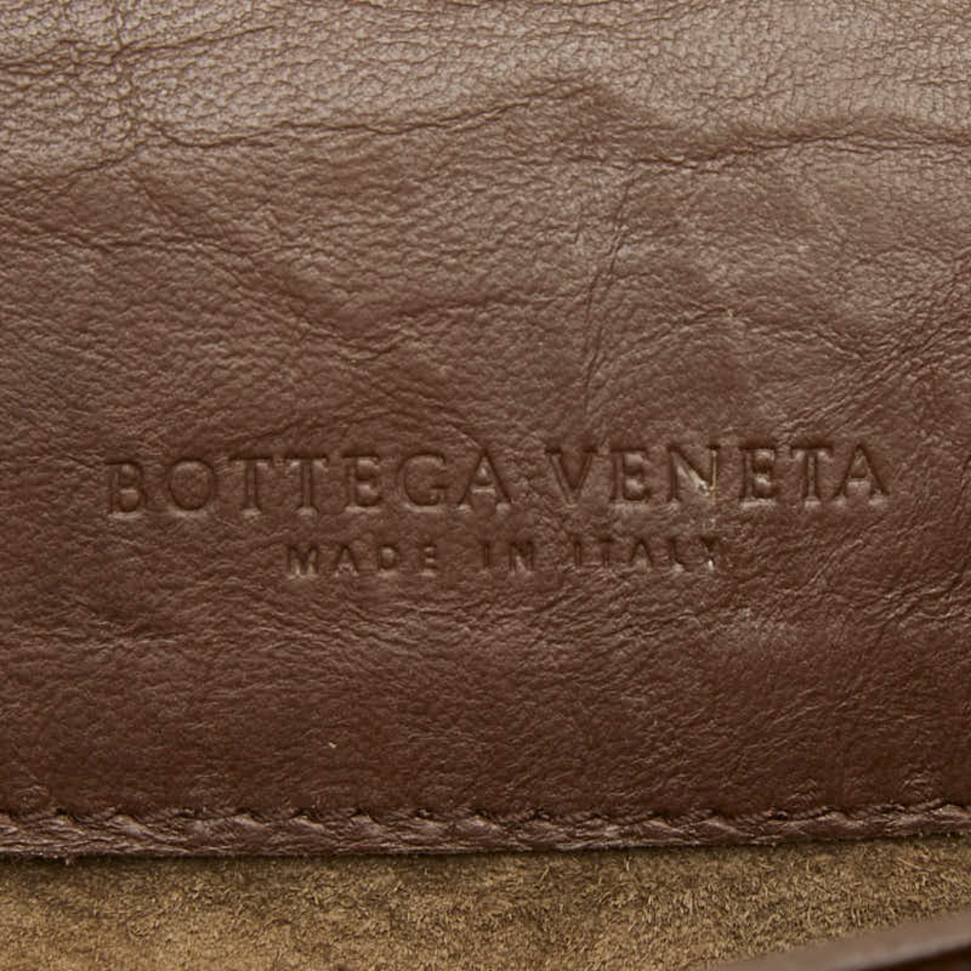 Bottega Veneta Brown Leather Shoulder Bag Tote Bag (Pre-Owned)