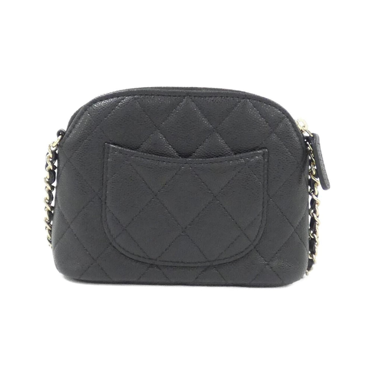 Chanel Black Grained Calfskin Handbag Shoulder Bag (Pre-Owned)