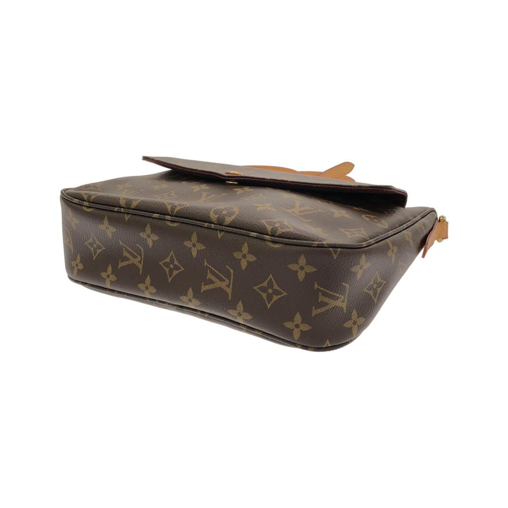 Louis Vuitton Marron Coated Canvas Shoulder Bag (Pre-Owned)