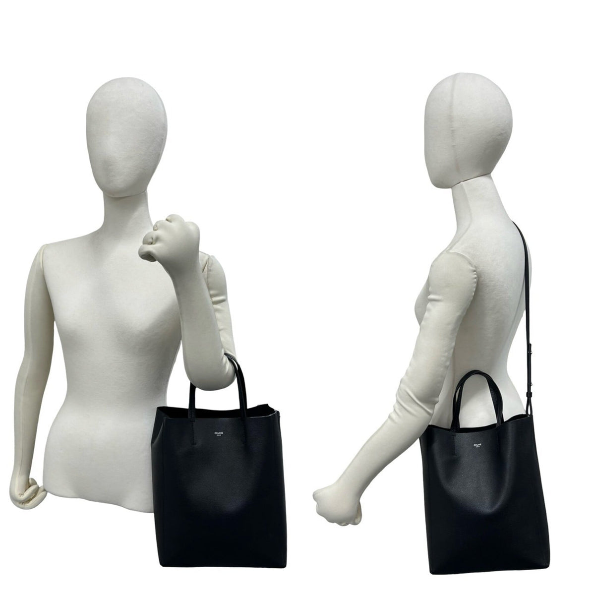 Celine Black Leather Handbag Shoulder Bag (Pre-Owned)