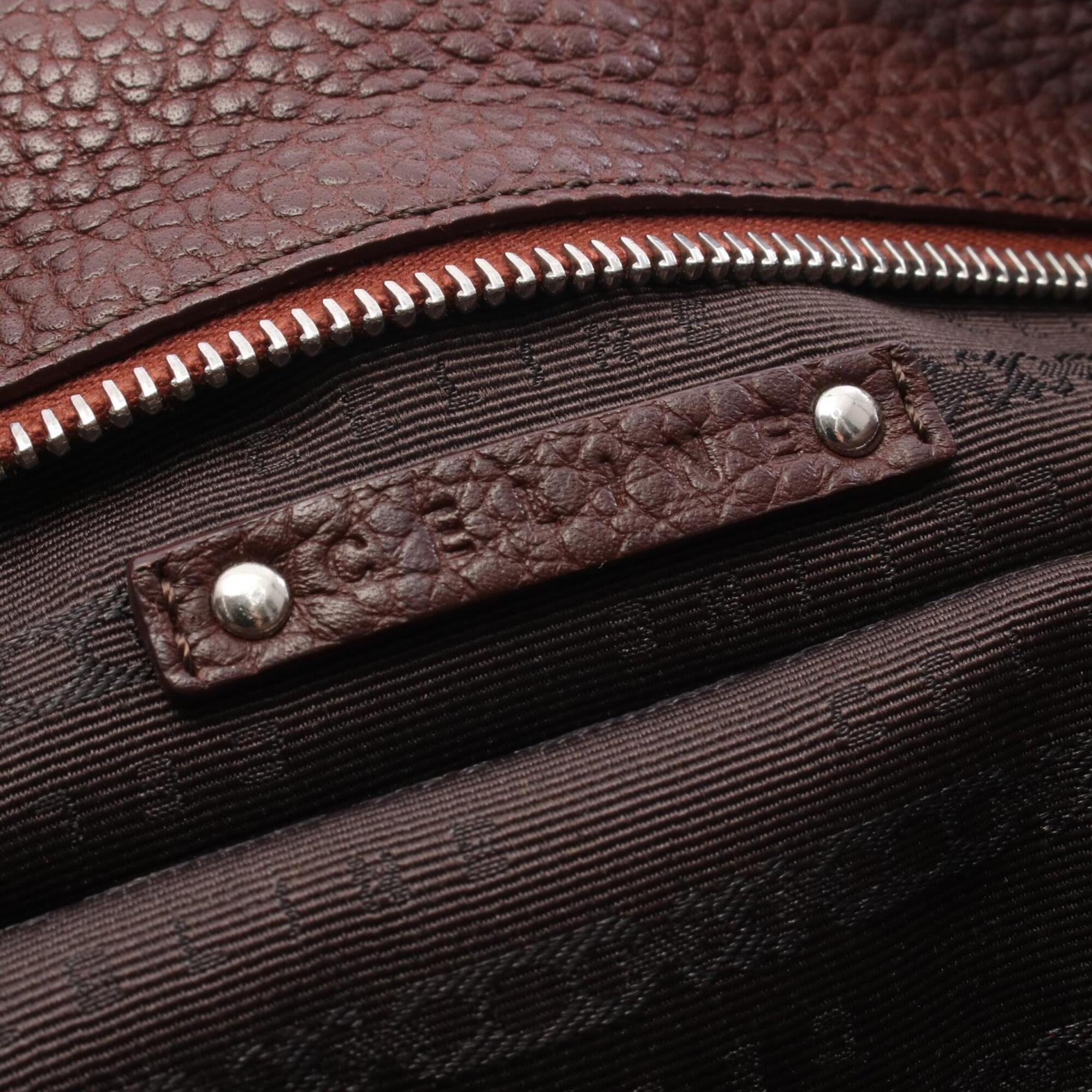Celine Bordeaux Leather Handbag (Pre-Owned)