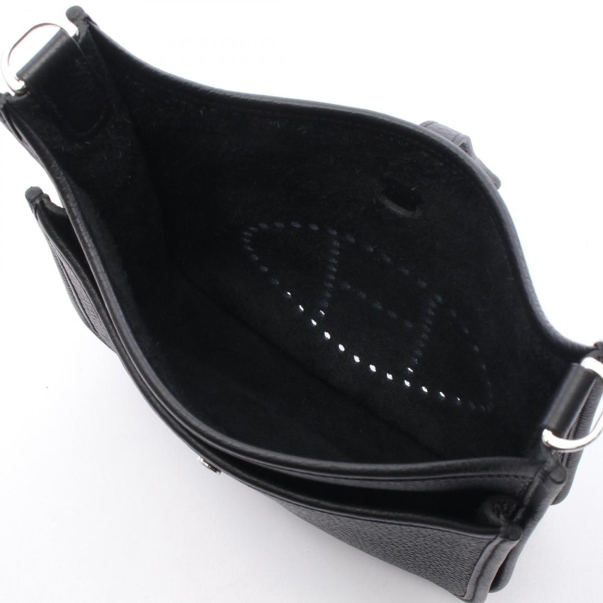 Hermes Black Taurillon Clemence Leather Leather Handbag Shoulder Bag (Pre-Owned)