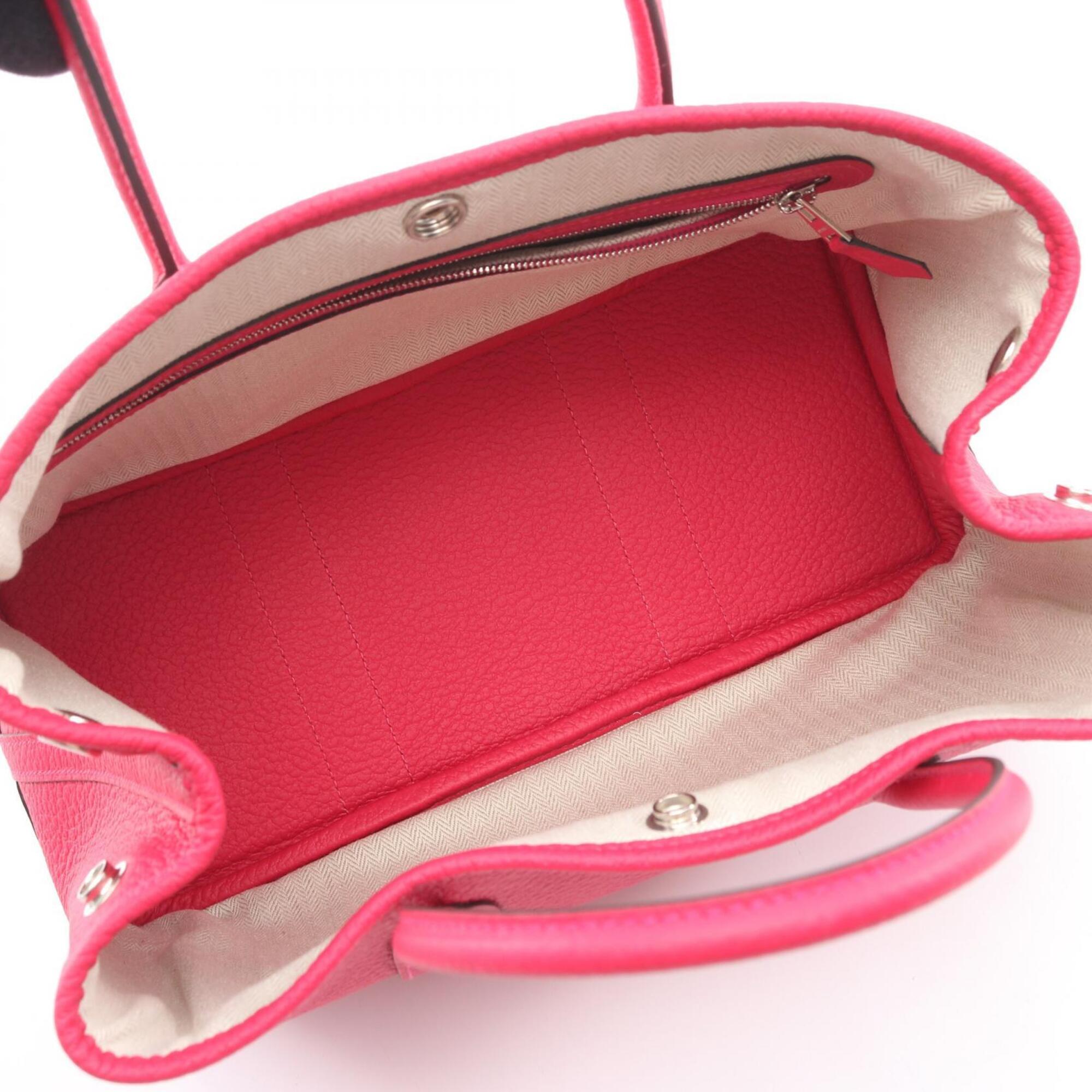 Hermes Pink Country Leather Handbag Tote Bag (Pre-Owned)