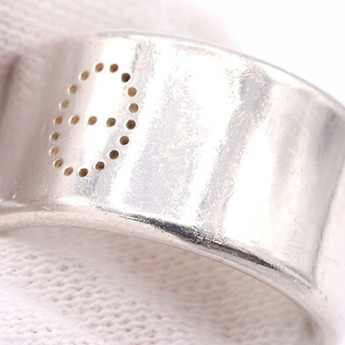 Hermes Sterling Silver 925 Band Ring (Pre-Owned)