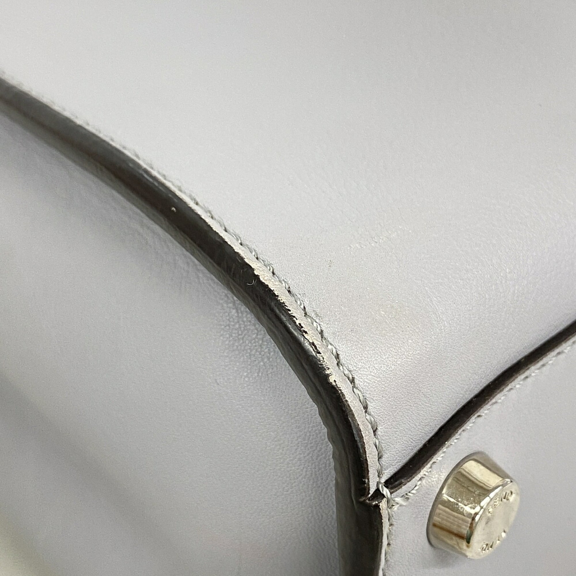Fendi Gray Leather Handbag (Pre-Owned)