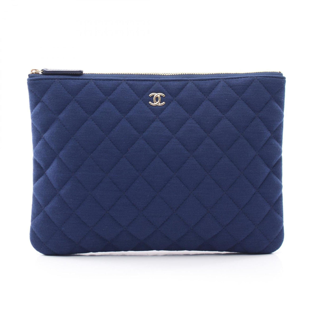 Chanel Blue Cotton Fabric Clutch Bag (Pre-Owned)