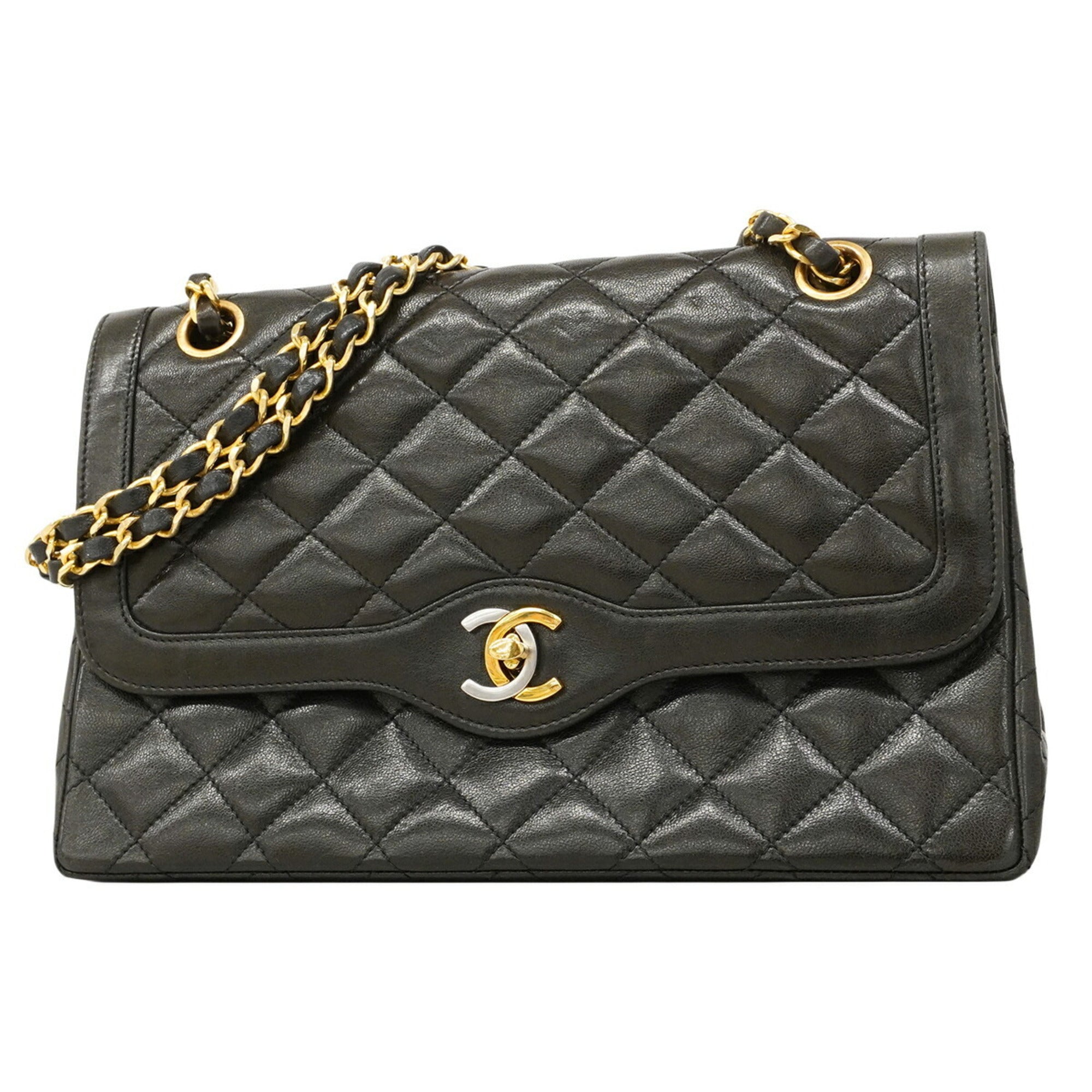 Chanel Black Leather Shoulder Bag (Pre-Owned)