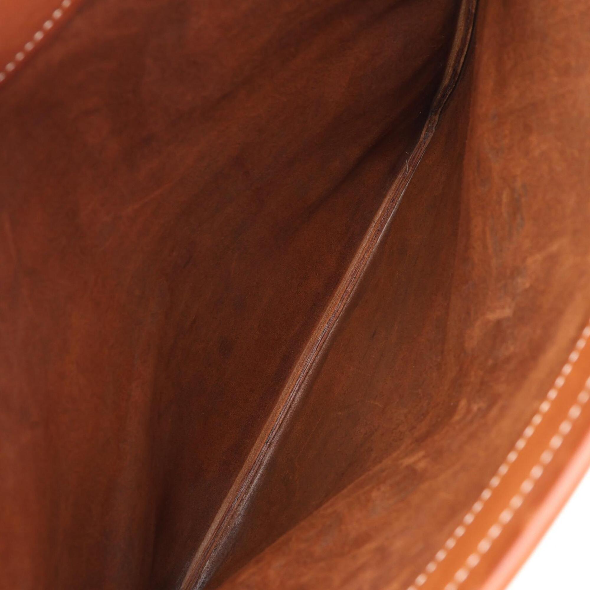 Hermes Brown Fauve Barenia Leather Handbag Shoulder Bag (Pre-Owned)